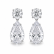 Pear Diamond Drop Earrings