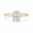 Bague Solitaire Ovale Diamant